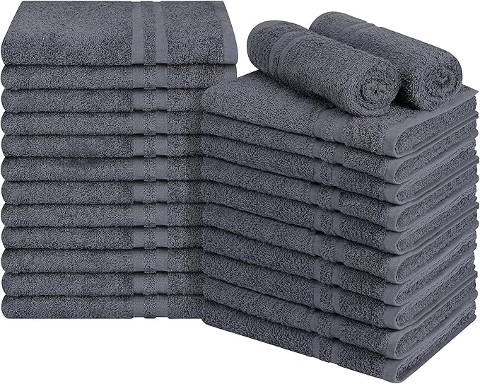 24 Pack Premium Hand Towels – 100% Cotton, Soft & Highly Absorbent – 16x27