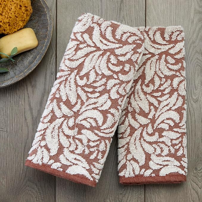 SKL Home Renan 100% Turkish Cotton Premium 2-Piece Hand Towel Set, 600 GSM