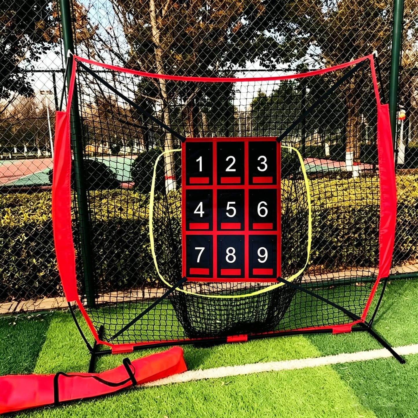Numbered Strike Zone Target for Baseball Softball net,Throwing Pitching Hitting Batting Catching Practice Targets net with 9 Target Number Zones,Pitcher Accuracy Training Aids Equipment