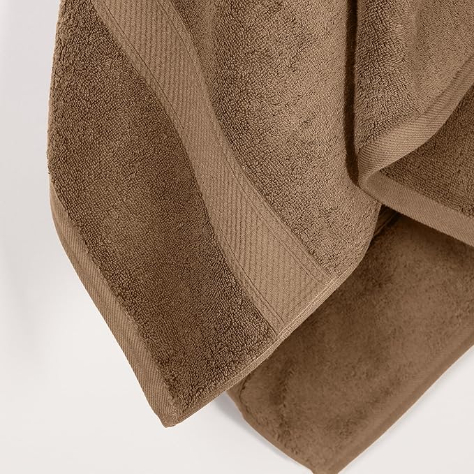 SUPERIOR Egyptian Cotton Pile Bath Towel Set of 2, Ultra Soft Luxury Towels