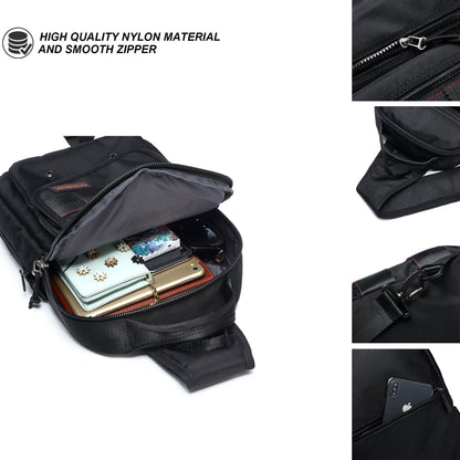 Sling Bags, Chest Shoulder Backpacks Crossbody Purse Outdoor Chest Bag Travel Backpack for Men Women Hiking Camping Cycling