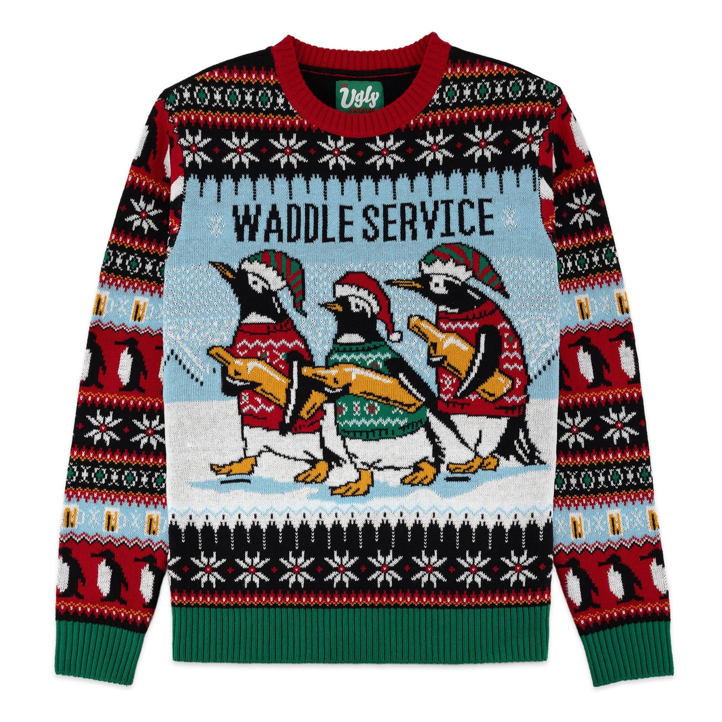 The Ugly Sweater Co. Ugly Christmas Sweater for Holiday Fun Tacky Unisex Design, Perfect Snug Fit Breathable Crewneck