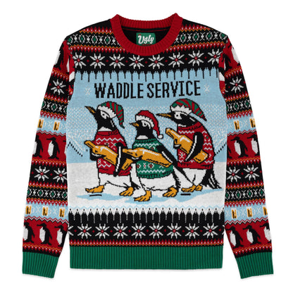 The Ugly Sweater Co. Ugly Christmas Sweater for Holiday Fun Tacky Unisex Design, Perfect Snug Fit Breathable Crewneck