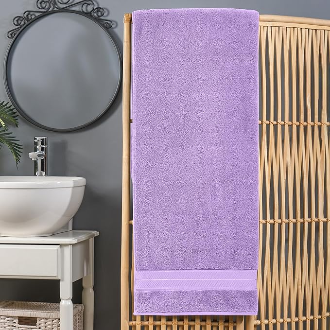 Elegant Comfort Three Line Popcorn Extra Large Luxury Bath Towel