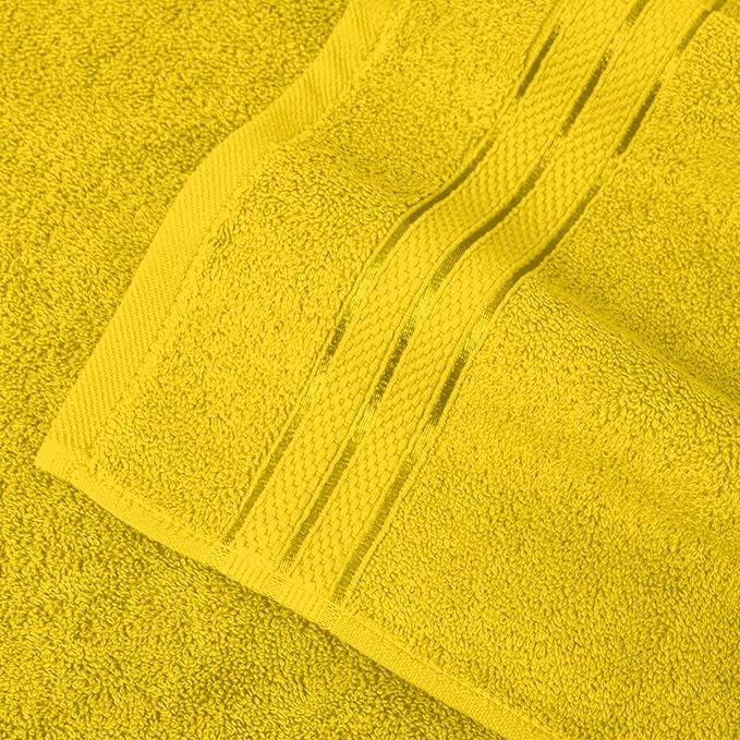 Elegant Comfort Three Line Popcorn Extra Large Luxury Bath Towel