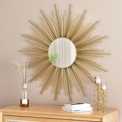 Henton Sunburst Wall Mirror - Gold
