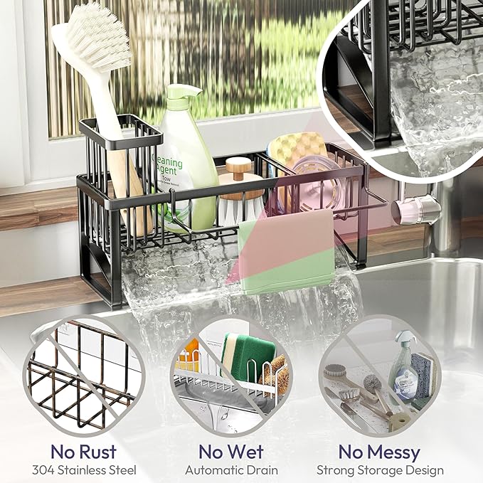 SWTYMIKI Sponge Holder for Kitchen Sink