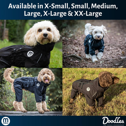 Mikki Doodles Dog Raincoat, Waterproof, Windproof, Silky Lining, Less Friction Means Less Knots & Tangles, Size Large c