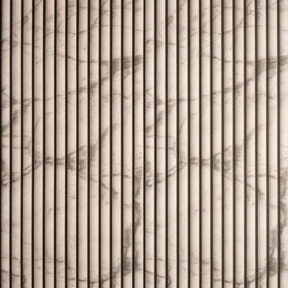 Wall!Supply 3D Wall Panels – Faux Marble Round Slatted – Home Decor Wallpaper Alternative for Living Room, Bedroom & Office – Easy DIY Installation – 4 Pack, Covers 24.96 Sq Ft
