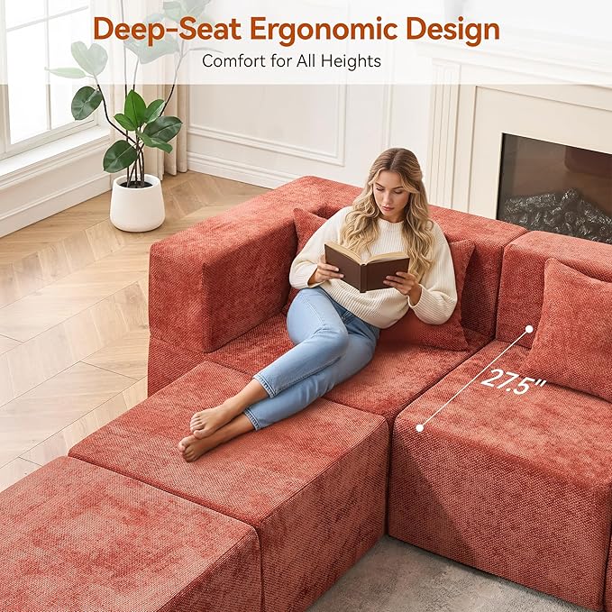 MONVANE Modular Sectional Cloud Couch