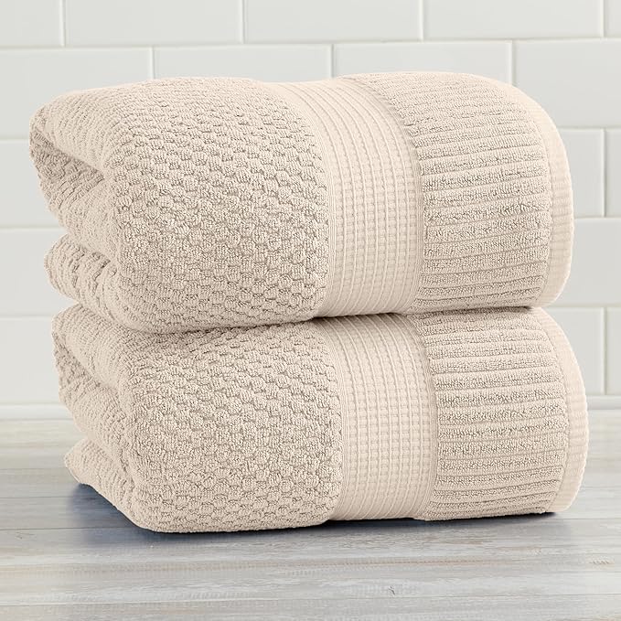 NY Loft 100% Cotton 2 Pack Bath Sheet Towel Set | Super Soft & Absorbent