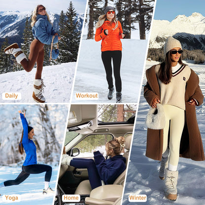 Hi Clasmix Fleece Lined Leggings Women - Seamless Thermal Winter High Waisted Tummy Control Thick Warm Yoga Pants