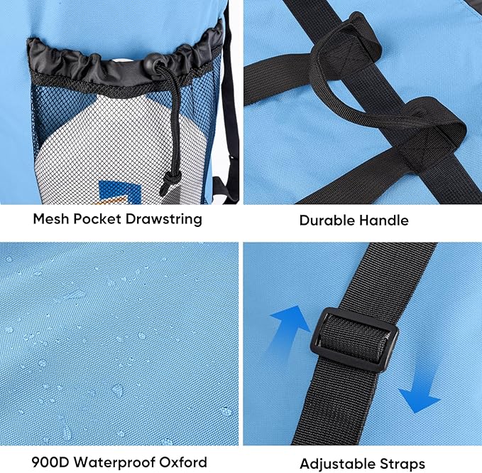 BALEINE 150L Laundry Bag Backpack, 900D Oxford Fabric Large Travel Laundry Bags