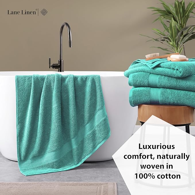 LANE LINEN 100% Pure Cotton Bath Sheets 2 Pack