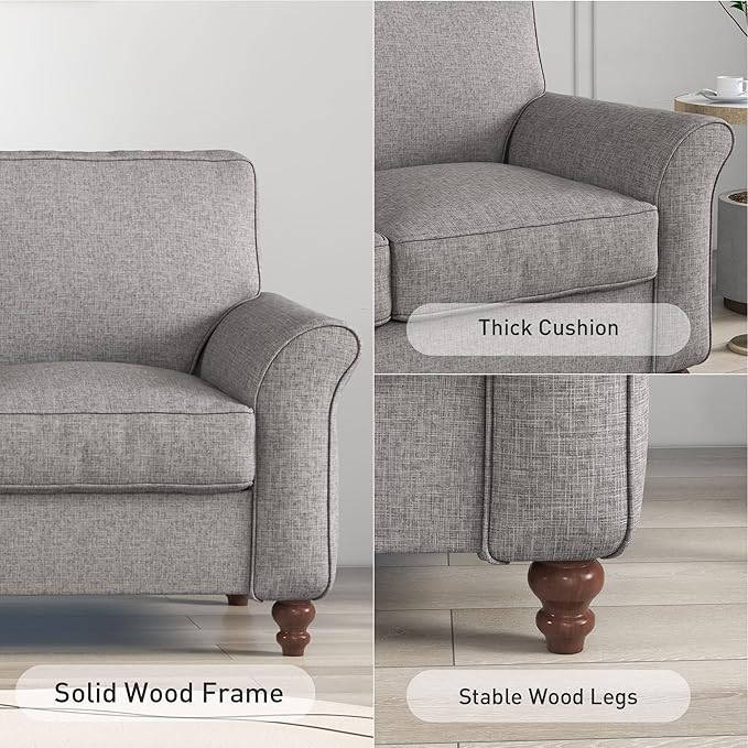 Bonzy Home 57" Loveseat Sofa, 2 Seater Sofa