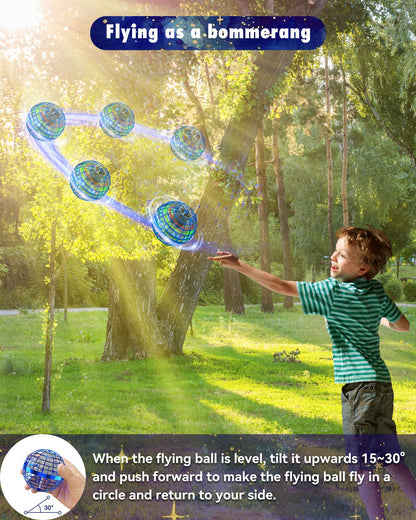 owlrun 2024 Modified Flying Orb Ball Toys for Boys Cosmic Globe Floating Ball Soaring Boomerang Hover Ball Mini Drone Flying Spinner Cool Kids Toys Birthday Gifts for Boys Girls 6 7 8 9 10+