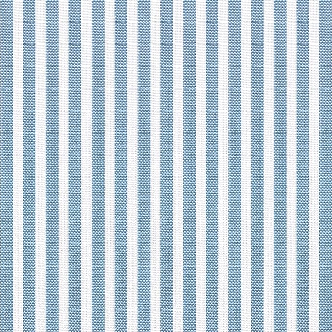 AAAAAcessories D-Shaped Chair Cushions, Machine-Washable Cover, Pinstripe Blue