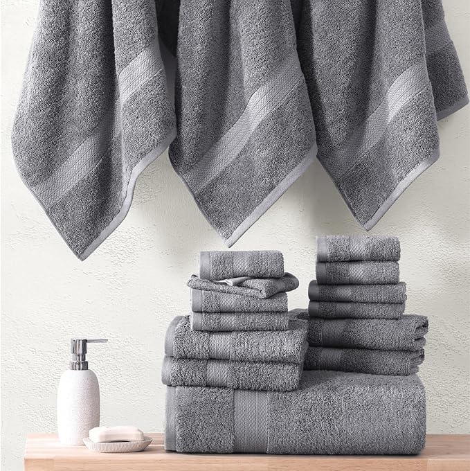 LANE LINEN Luxury 24 PCs Bath Towels Set
