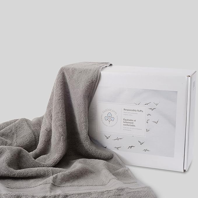 Fabdreams 100% Organic Cotton Bath Sheet Set of 2 700 GSM Oversized Towels