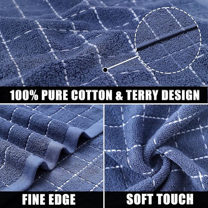 Mordimy 100% Cotton Terry Cloth Kitchen Towels, Super Soft and Absorbent Dish