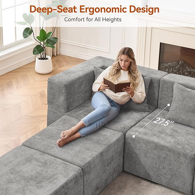MONVANE Modular Sectional Cloud Couch
