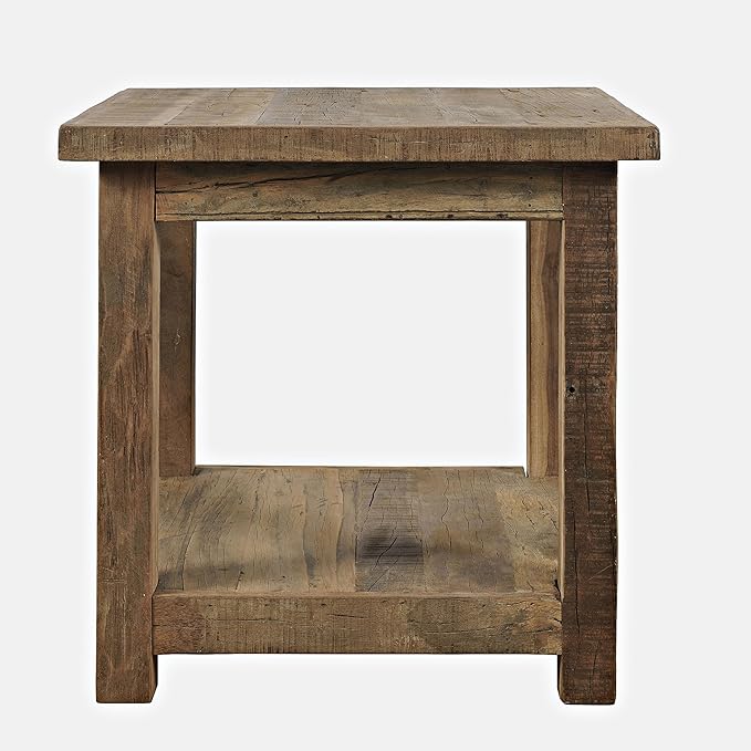 Jofran Reclamation Rustic Reclaimed Solid Wood Square End Table