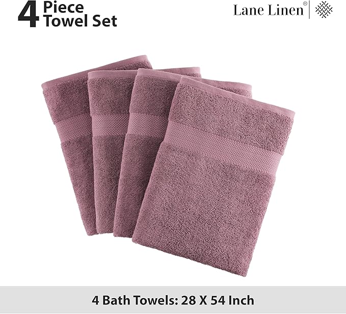LANE LINEN Premium Bath Towels Set of 4