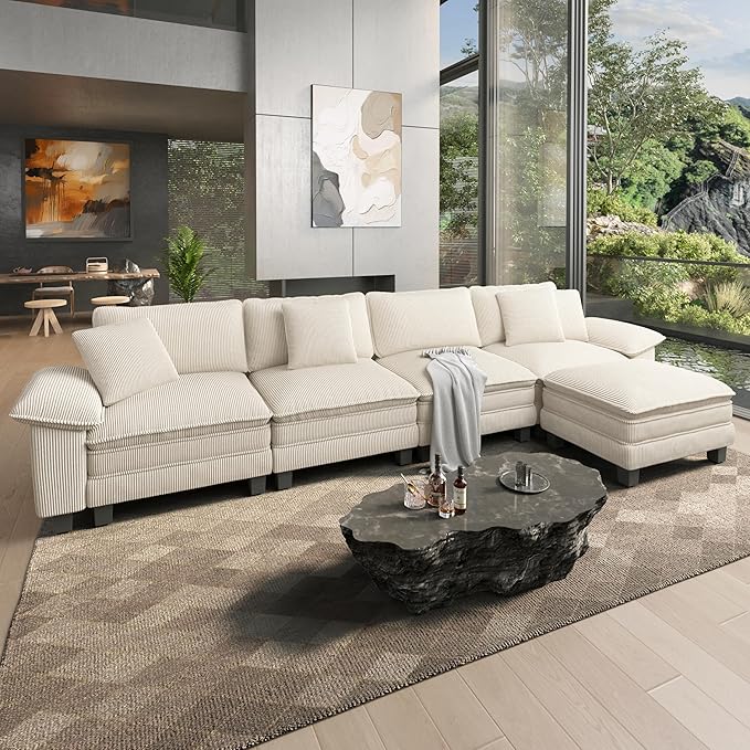 HERA'S HOUSE 158" Modular Sectional Sofa, Oversized L Shaped Couches