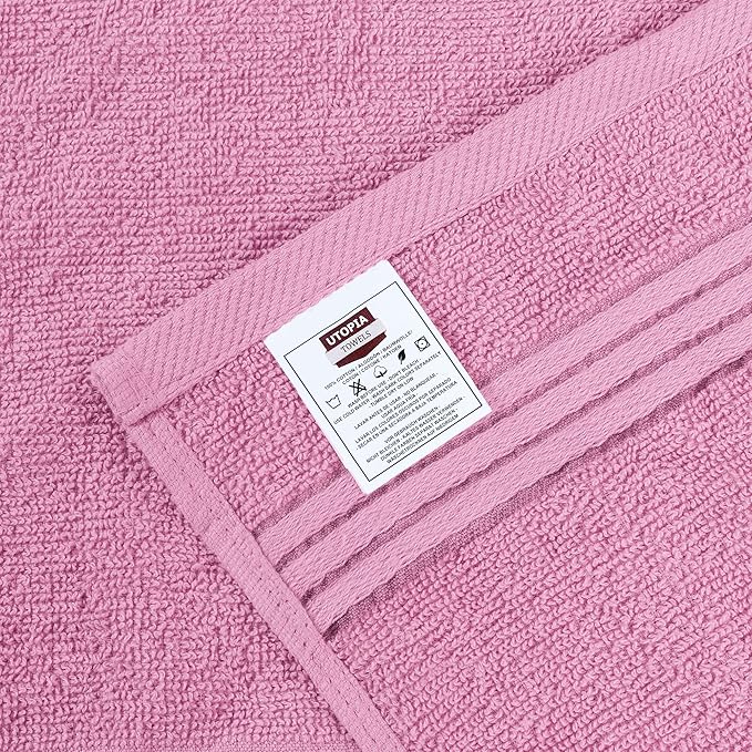 Utopia Towels Wash Cloths Set, 12 by 12 Inches, 100% Cotton Ring Spun, Highly