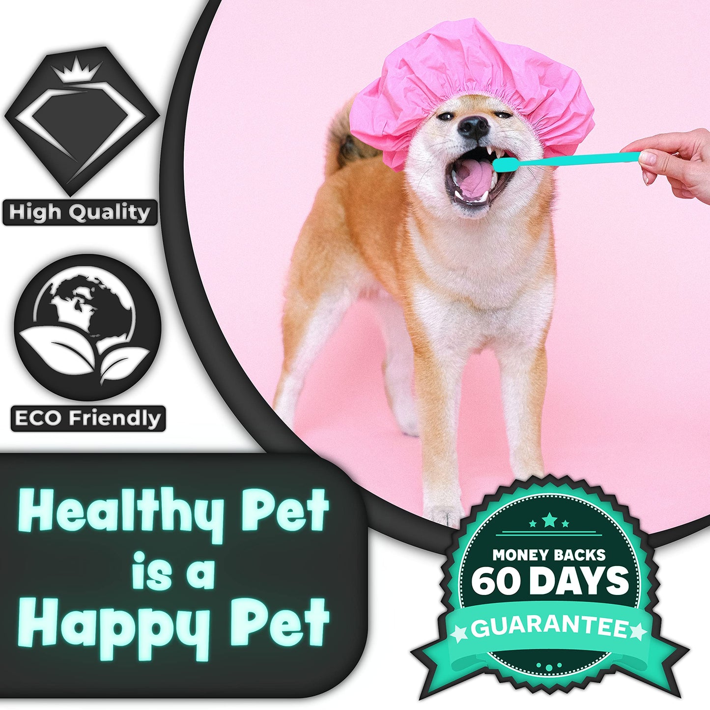 H&H Pets Toothbrush for Small Dogs & Cats - Soft and Gentle Toothbrush Designed for Cats, Puppies, and XS Breed Dogs Like Teacups, Chihuahuas, Yorkshire, and Poodle, 8 Count Pack