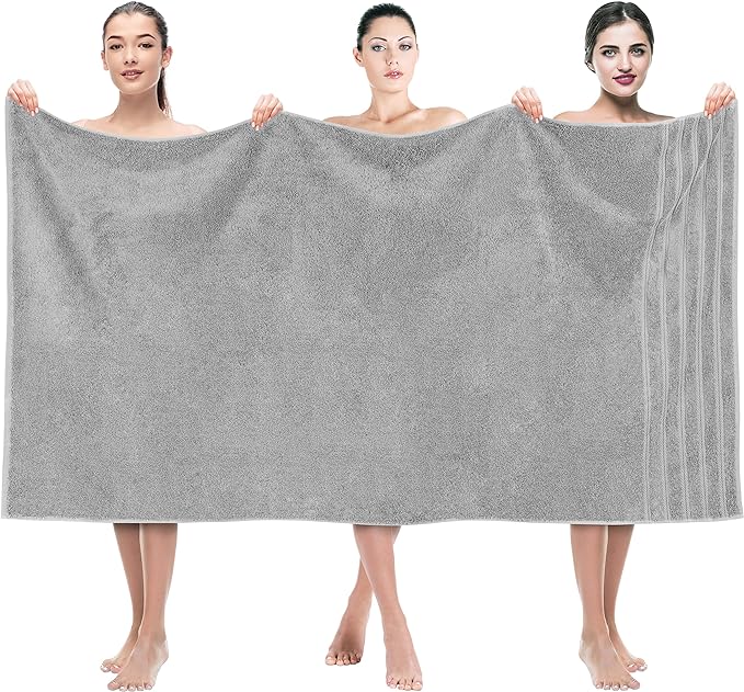 American Soft Linen 35x70 Jumbo Large Bath Towel, 600 GSM 100% Cotton Turkish