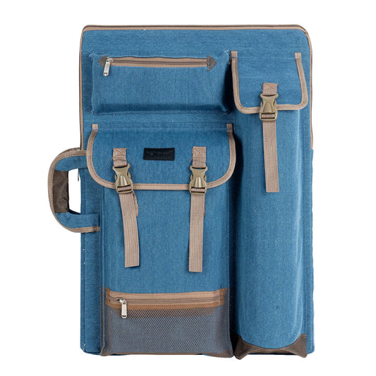 Transon Art Portfolio Case Artist Backpack Canvas Bag Large 26” x 19.5” Turquoise Green