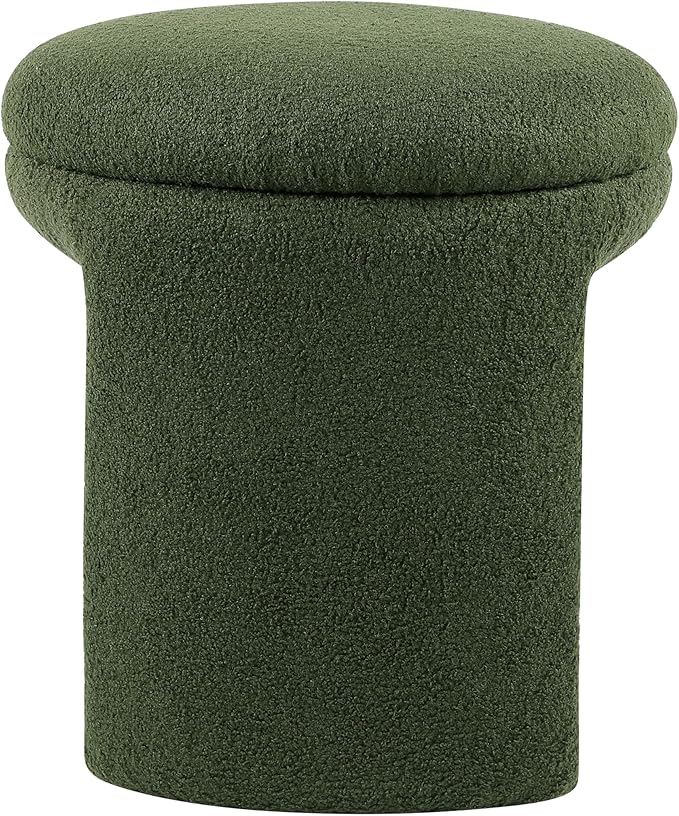Furniture of America Rami Modern 18-inch Solid Wood Upholstered Ottoman