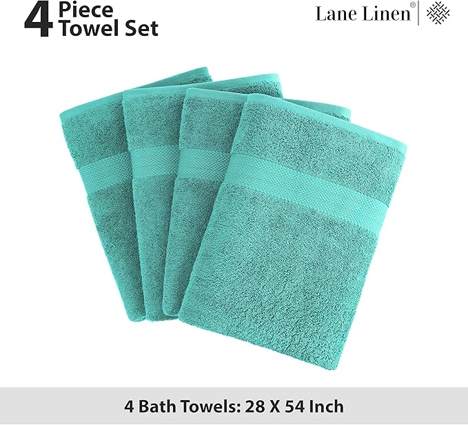 LANE LINEN Bathroom Towels Set- 100% Cotton Luxury Bath Towels