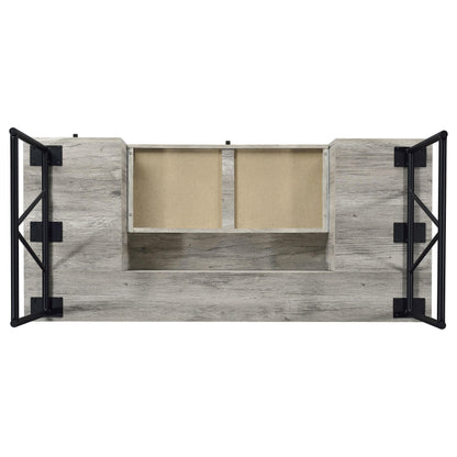 Coaster Home Furnishings Analiese Rustic 63-Inch 4-Drawer Home Office Computer Writing Desk Study Table with Storage Engineered Eco-Friendly Wood Look Laminate Sturdy Steel Grey Driftwood 801999