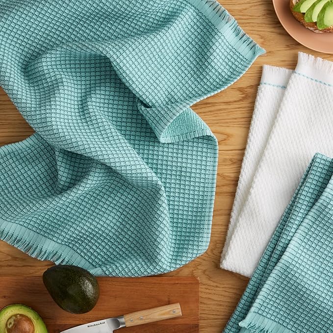 KitchenAid Gourmet Series Gridlines Kitchen Towels 3-Pack Set, 100% Cotton