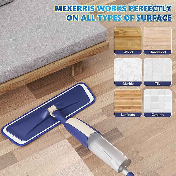 Spray Mops for Floor Cleaning: MEXERRIS Wet Jet Mops for Hardwood Wood Tile