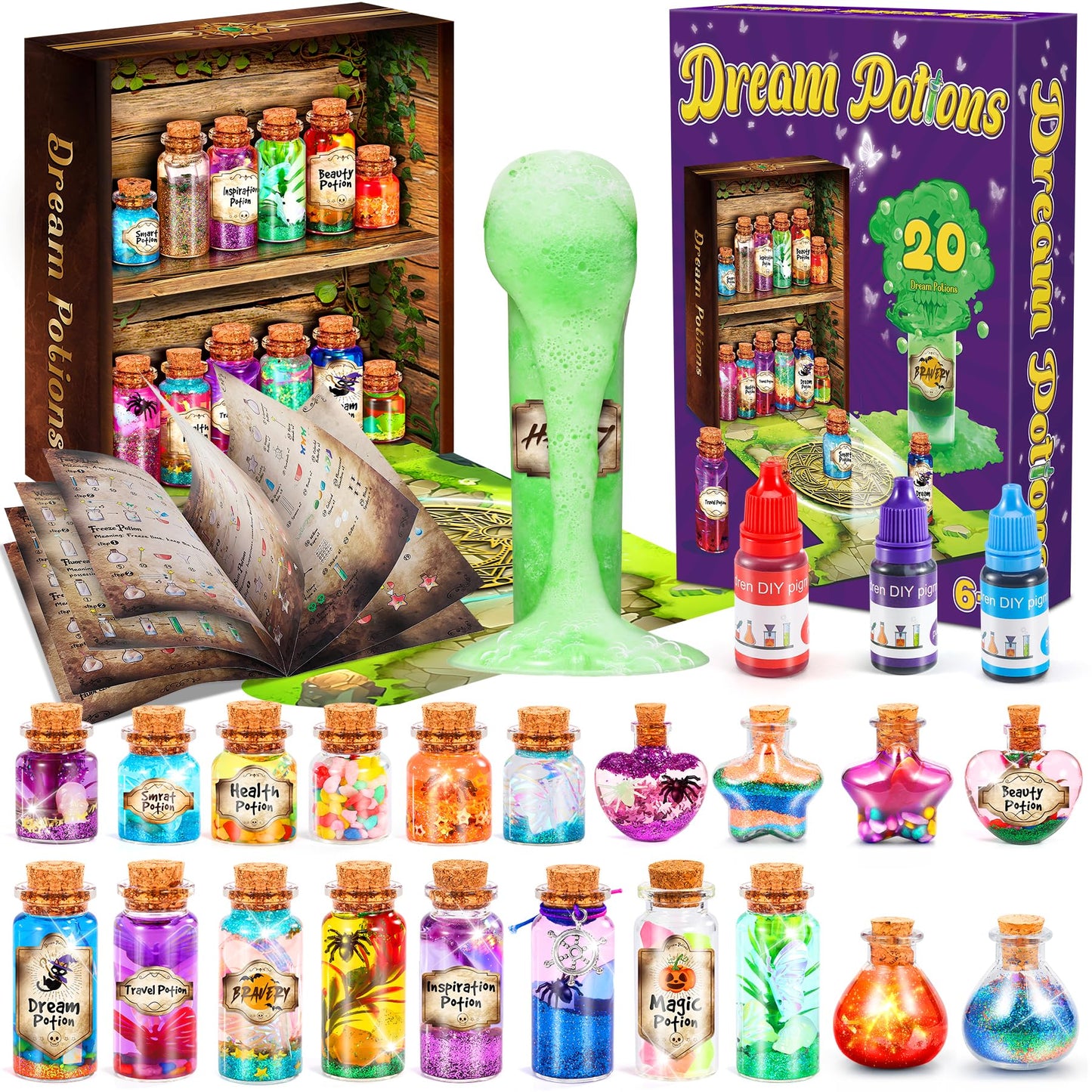 Subtail Potion Making Kit Children - Craft Kits for Kids - Christmas Gifts for 6 7 8 9 10 Year Olds Girls - Potions Kits for Kids Girls Toys Age 6 7 8 9 10 - Best Halloween Gifts Magic Kid Craft Kit