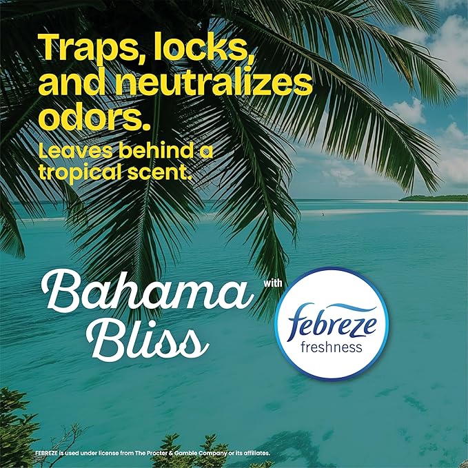 Glad ForceFlex MaxStrength Kitchen Trash Bags, 13 Gal, Bahama Bliss Febreze