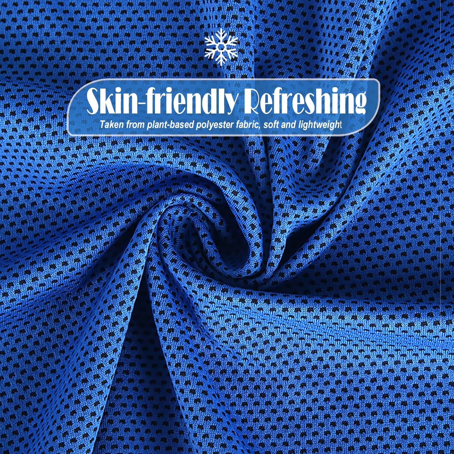 immoono Pack of 20 Cooling Towel 40x12'' Ice Towel for Neck and Face Microfiber Chilly with Bag Breathable Yoga Gym Stay Cool Towels Sweat Rag for Workout Running Camping Pilates Beach, Dark Blue
