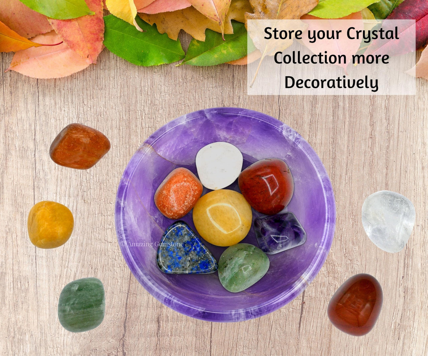 Amethyst Crystal Bowl - 3 Inch Decorative Bowls for Room and Home Decor - Gemstone Healing Crystals for Elegant Display, Positive Energy Balance and Gift