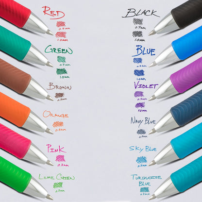 Pentel EnerGel Deluxe RTX Retractable Liquid Gel Pen, 0.7mm, Metal Tip, Blue Ink, 2 Pack (BL77BP2C)