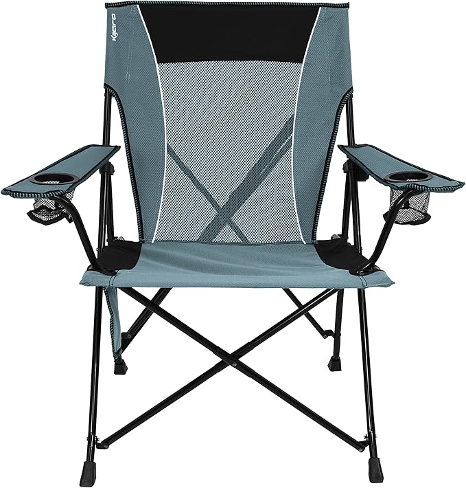 Kijaro Portable Camping Chairs - Enjoy the Outdoors with a Versatile Folding Sports Chair for Outdoor & Lawn - Dual Lock Feature Locks Position – Hallet Peak Gray