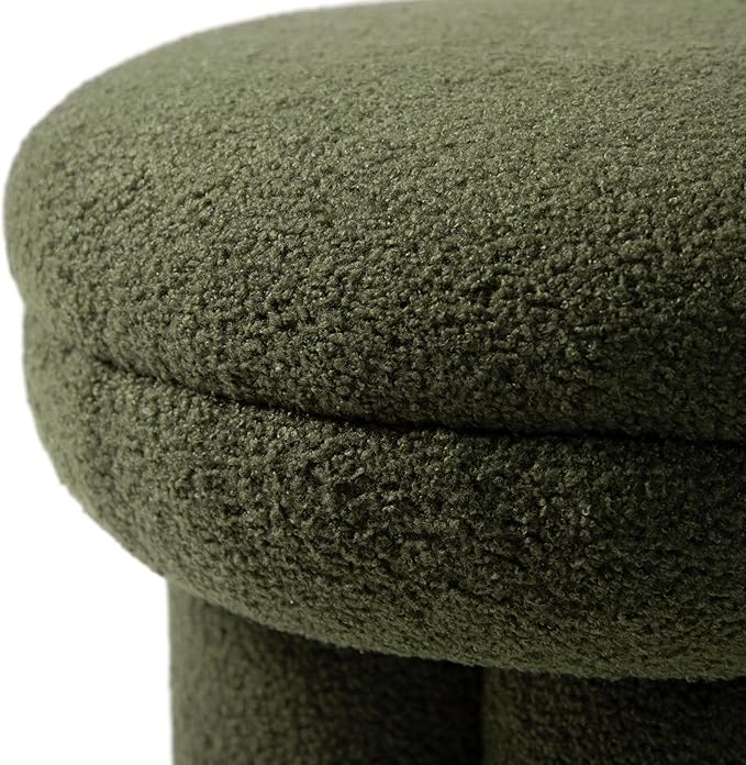 Furniture of America Rami Modern 18-inch Mushroom-Shape Upholstered Ottoman