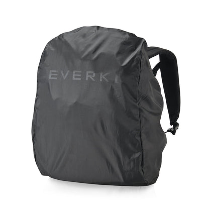EVERKI Atlas Business Laptop Backpack (EKP121S15) with Orange Accessory Pouch & Rain Cover - Men's Backpack with 11"-15.6" Compartment, 29.5L Capacity - Travel-Friendly Backpack, Pouch & Cover Bundle