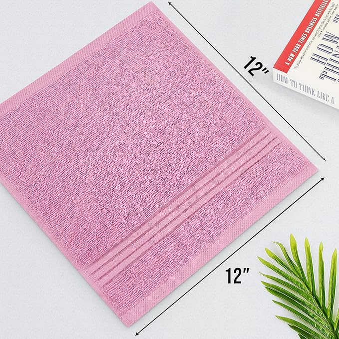 Utopia Towels Wash Cloths Set, 12 by 12 Inches, 100% Cotton Ring Spun, Highly