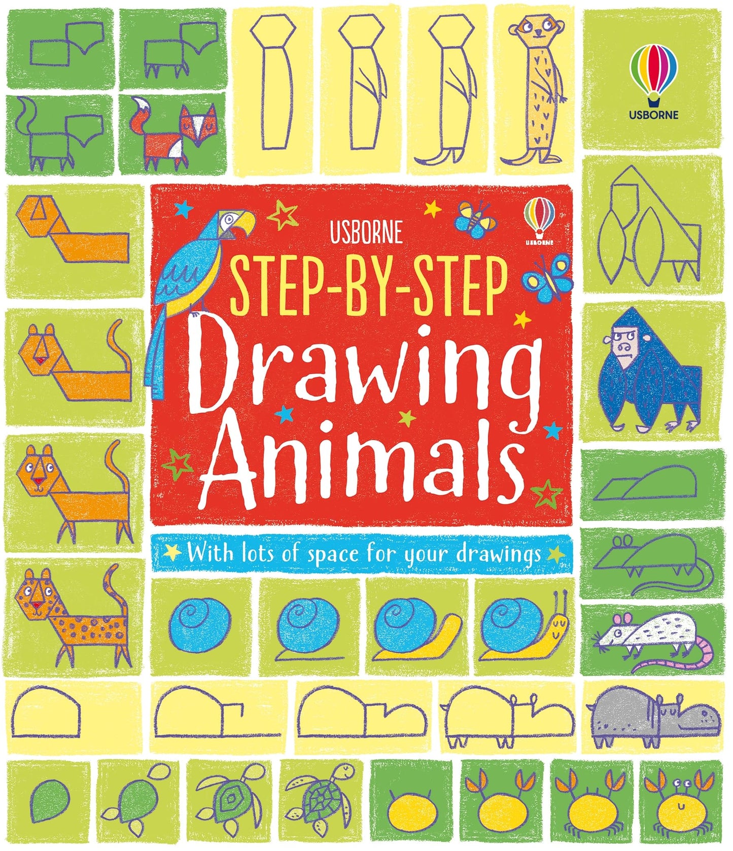 Step-by-Step Drawing Animals: A Simple and Easy Drawing Book for Kids featuring Animals Including Gorillas, Meercats, Llamas and More!