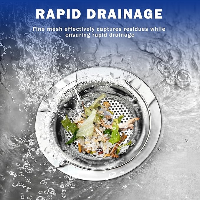 2 Pack Kitchen Sink Drain Strainer