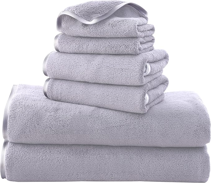 TENSTARS Luxury Silk Hemming Towel Set