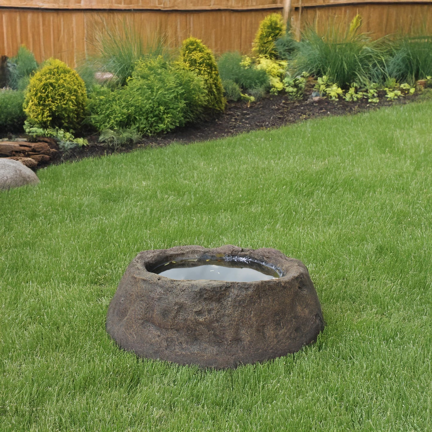 Gardenised Huge Faux Sandstone Pond Rock Realistic Lightweight Decorative Boulder for Landscaping & Utility Cover Weather-Resistant Stone for Garden Patio Landscape Lawn Park and Yard, Ellipsoid